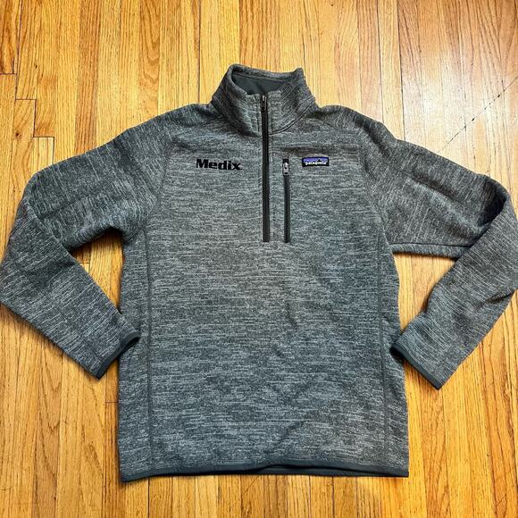 Patagonia Better Sweater Mens Small Gray Wuarter Zip Medix Logo Gray - Picture 1 of 7
